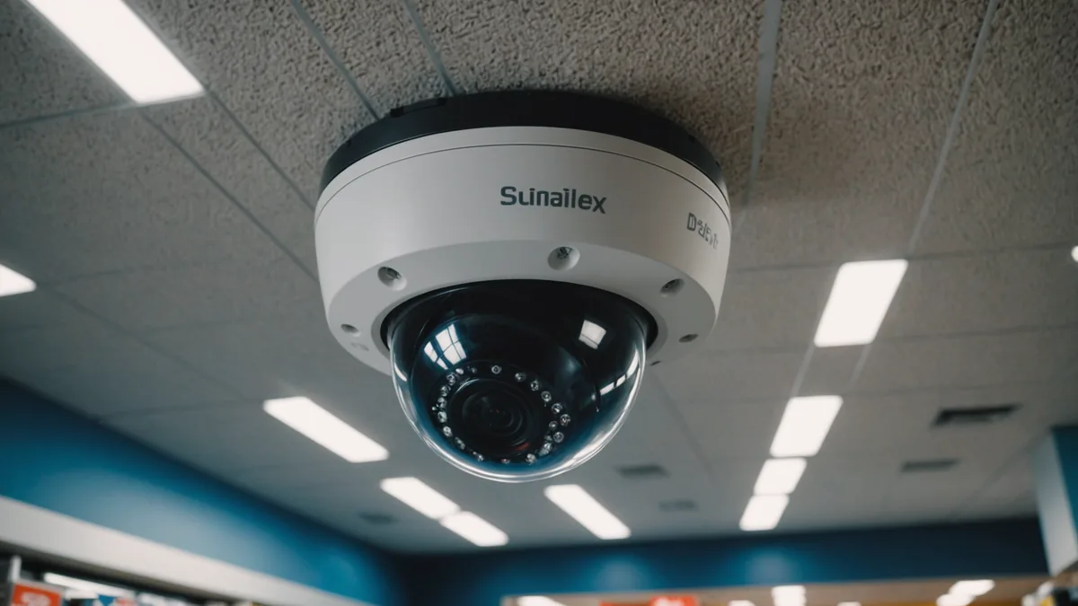 Store ceiling camera recording footage that never reaches the operations team